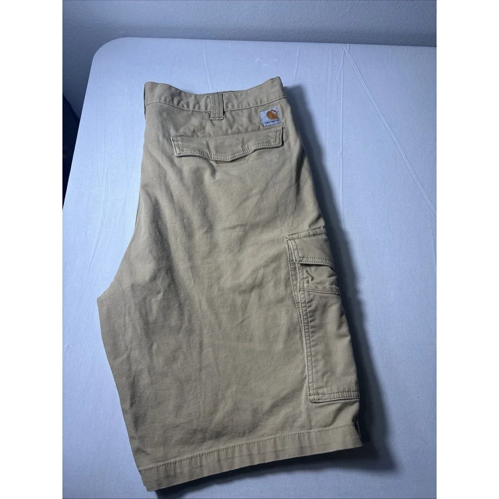 Carhartt Cargo Shorts Mens Size 40 Relaxed Fit Khaki Heavy Duty Workwear